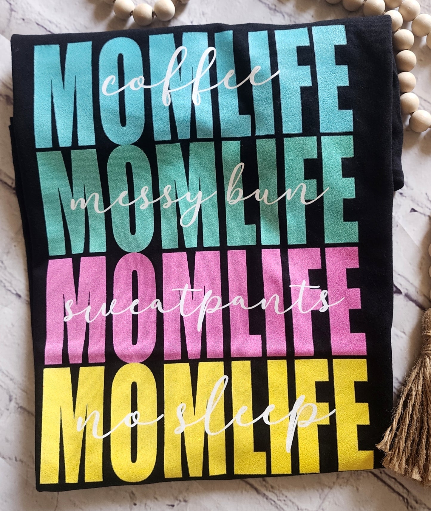 Multi color Momlife Tee