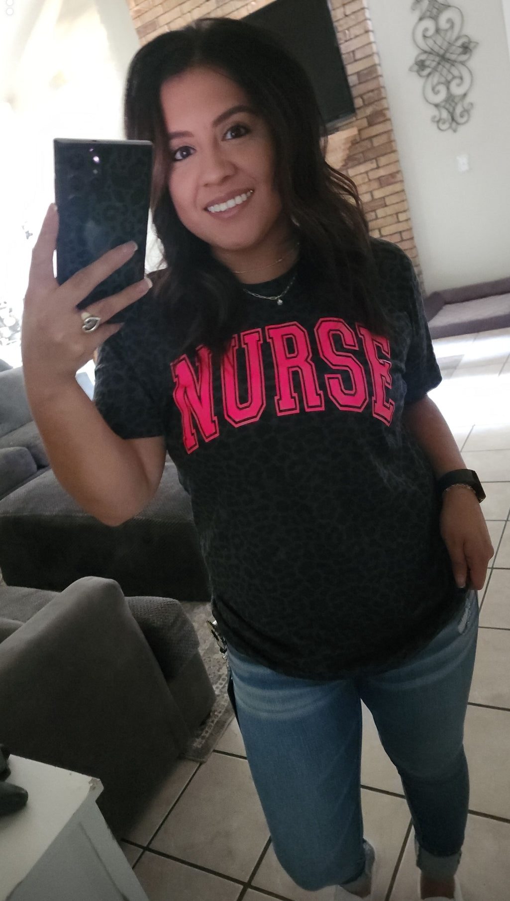Leopard Nurse Tee