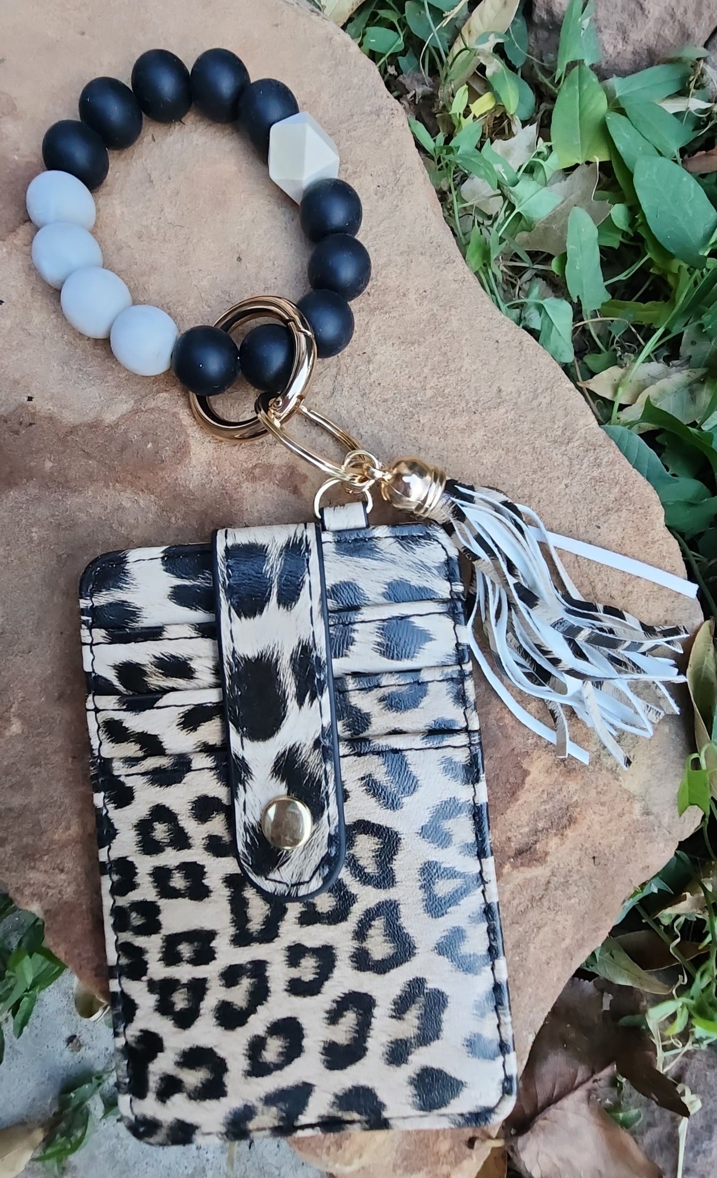 Multi printed Leopard Wristlet