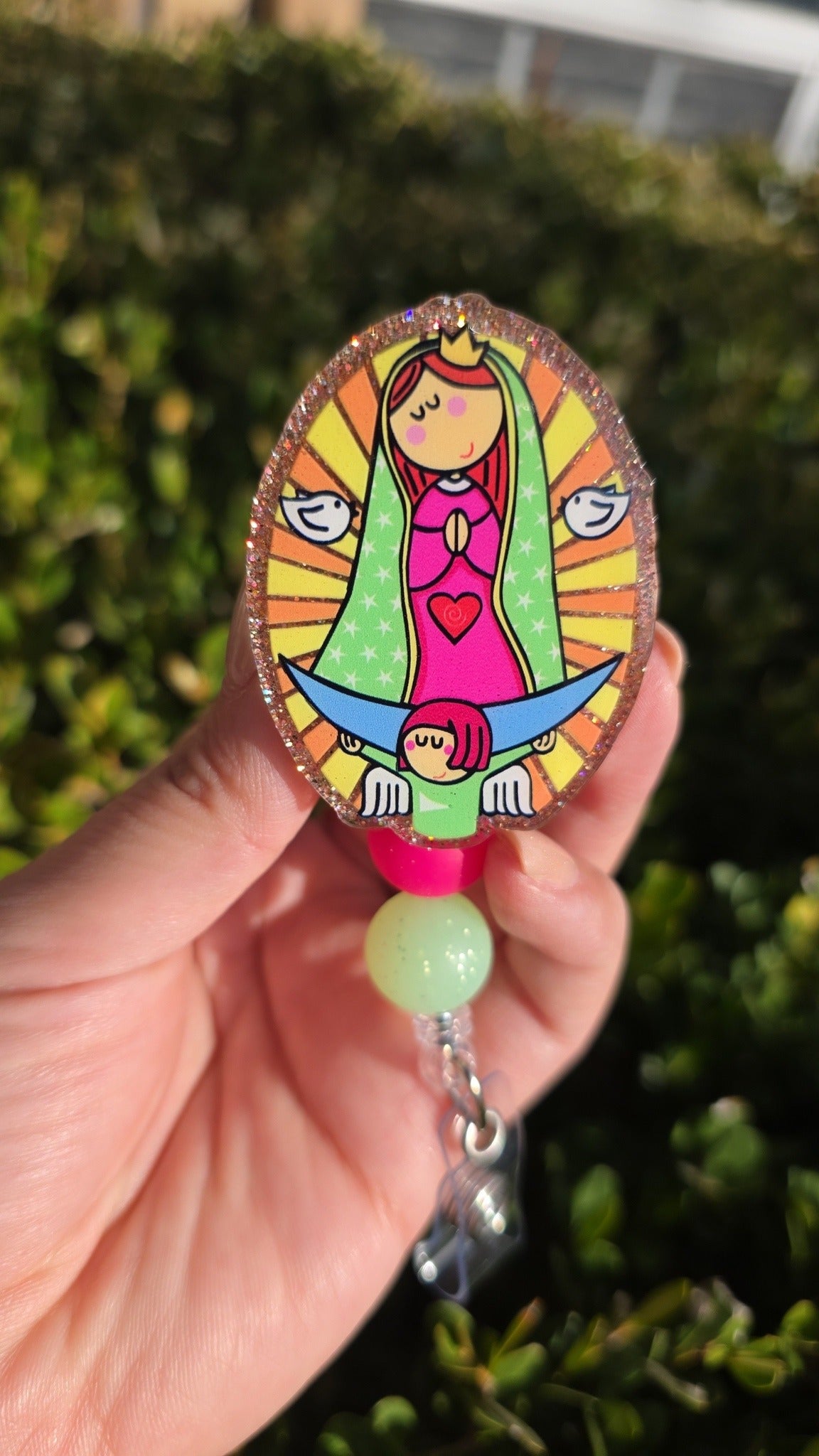 Rose Gold Badge Reel