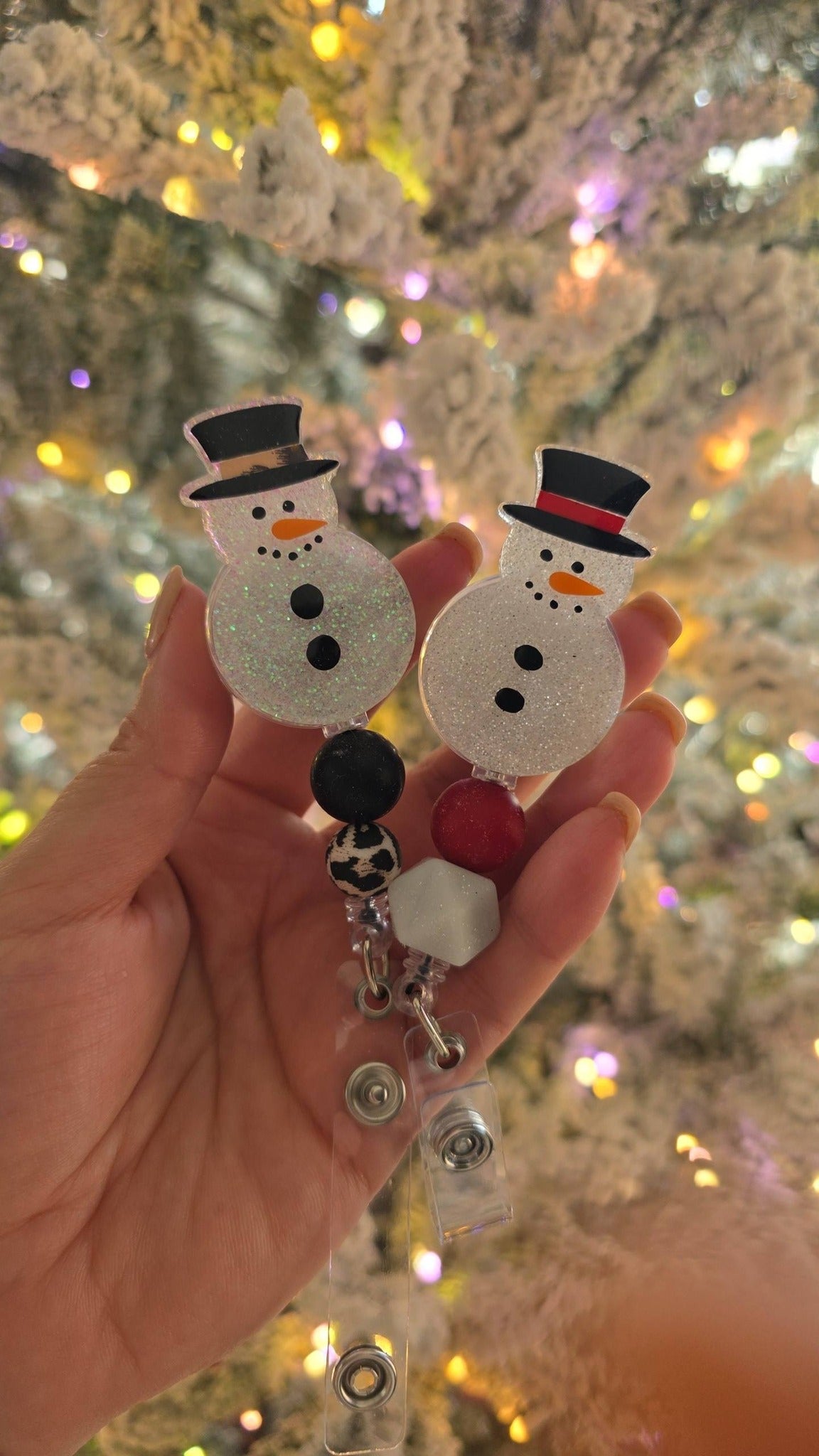 Snowman Badge Reel