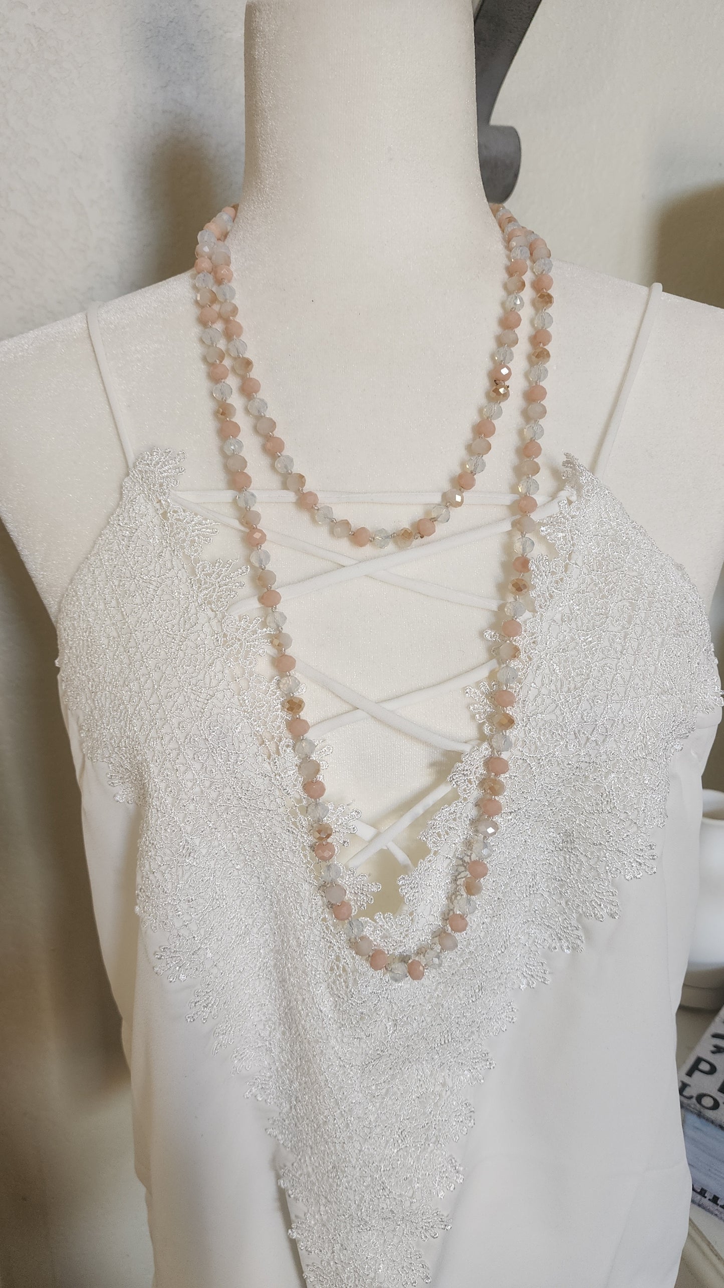 Double Colored Beaded Necklace