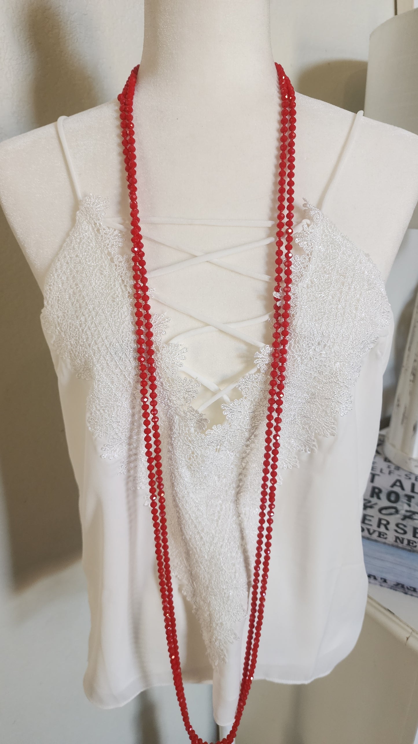 Red Beaded Necklace