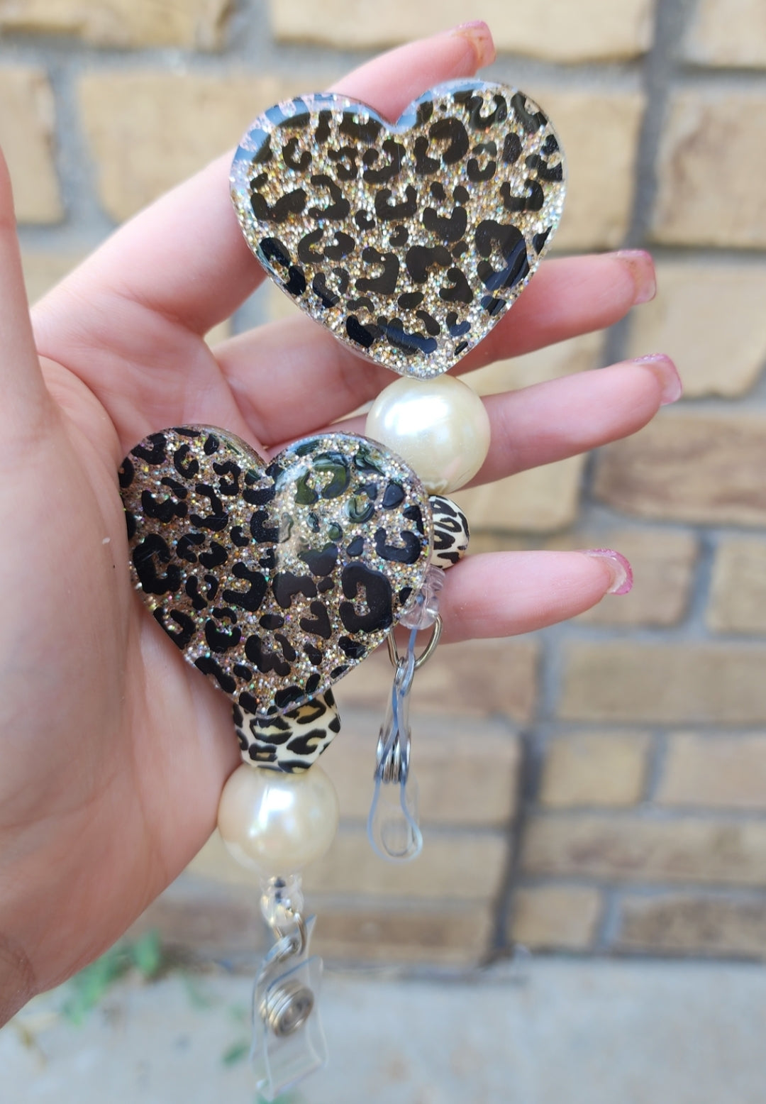Leopard Heart Badge Reel