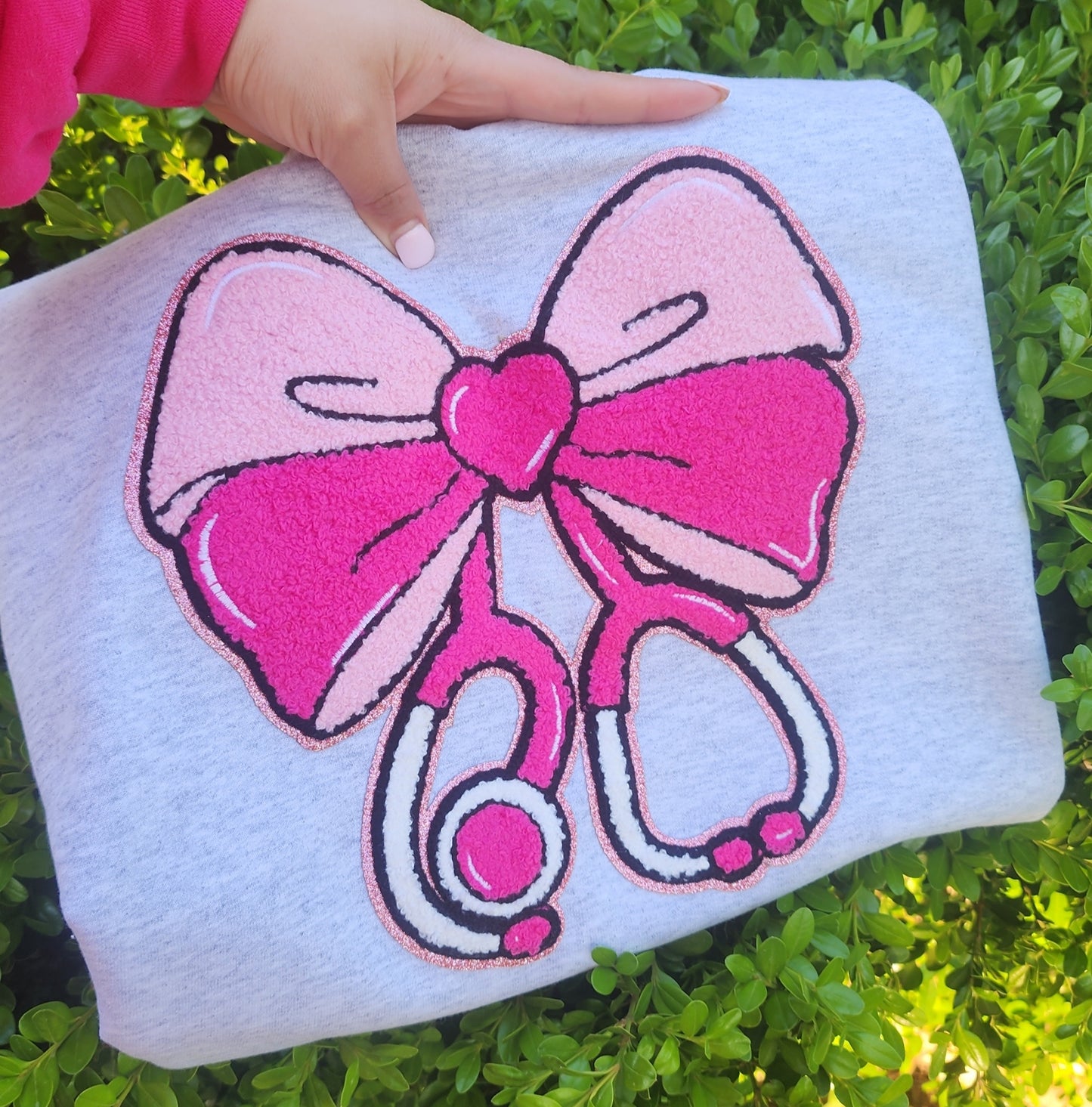 Chenille stethoscope Crewneck