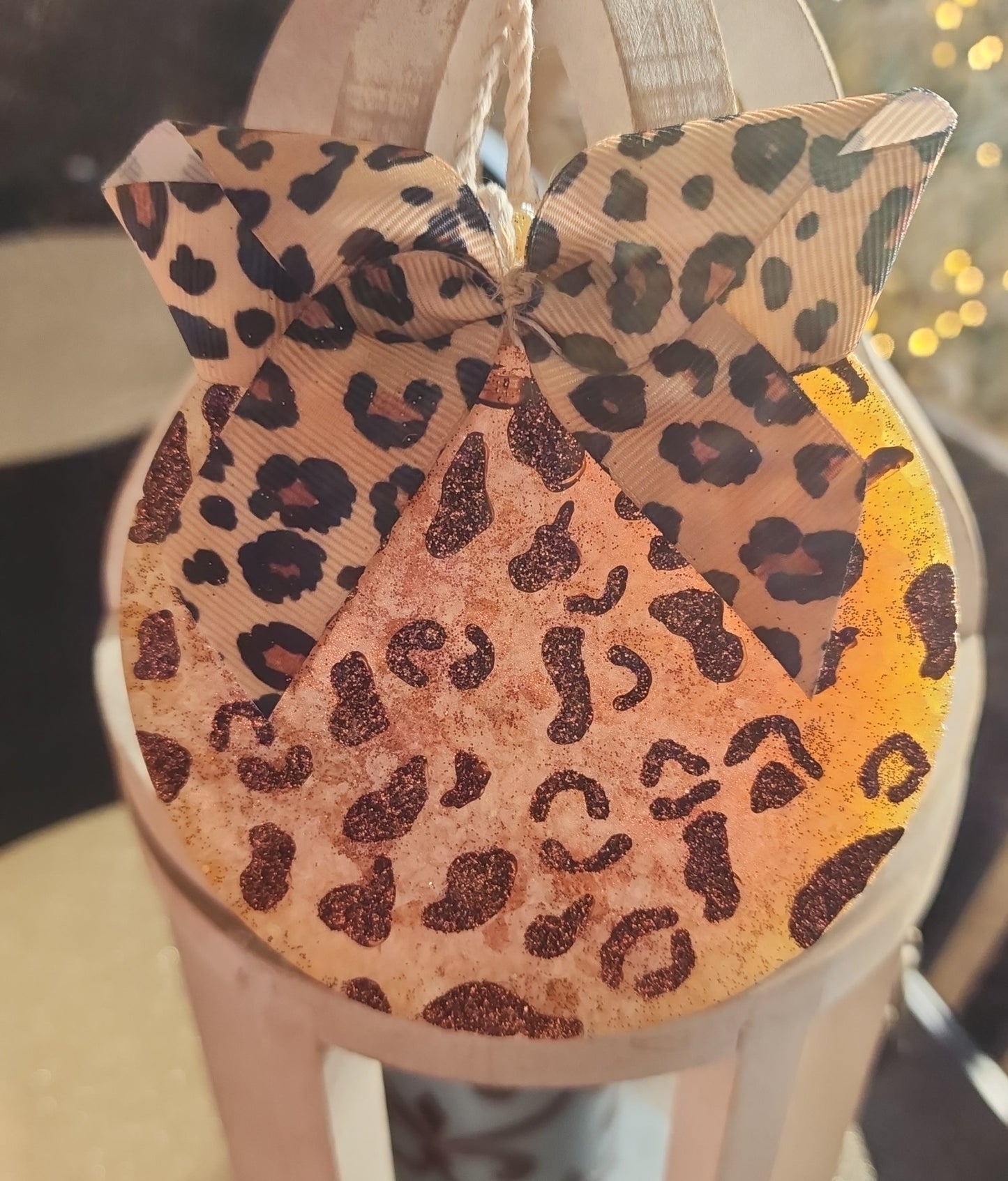 Brown Leopard Round Freshie Fruit Loop