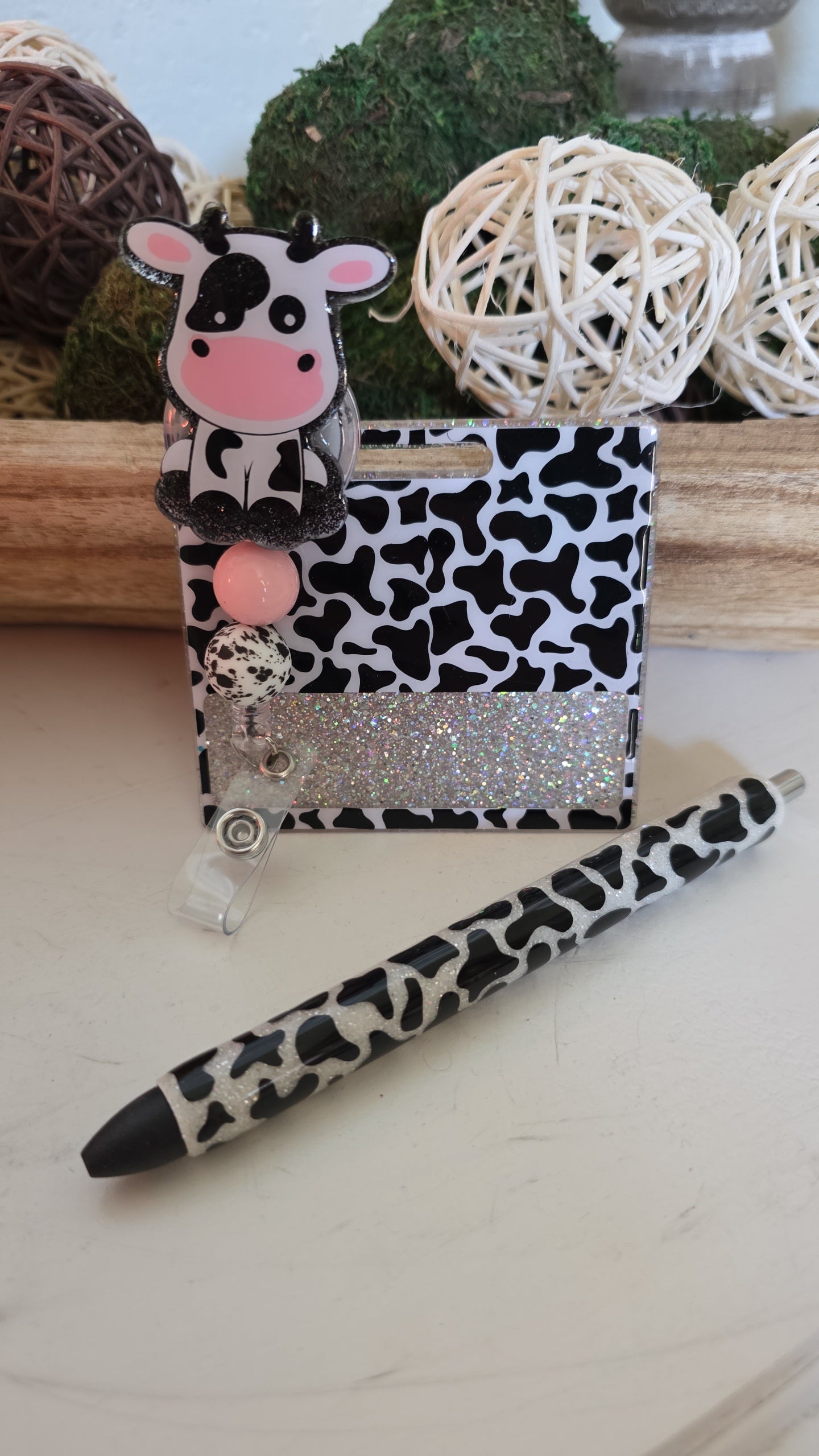 Cow Badge Reel set