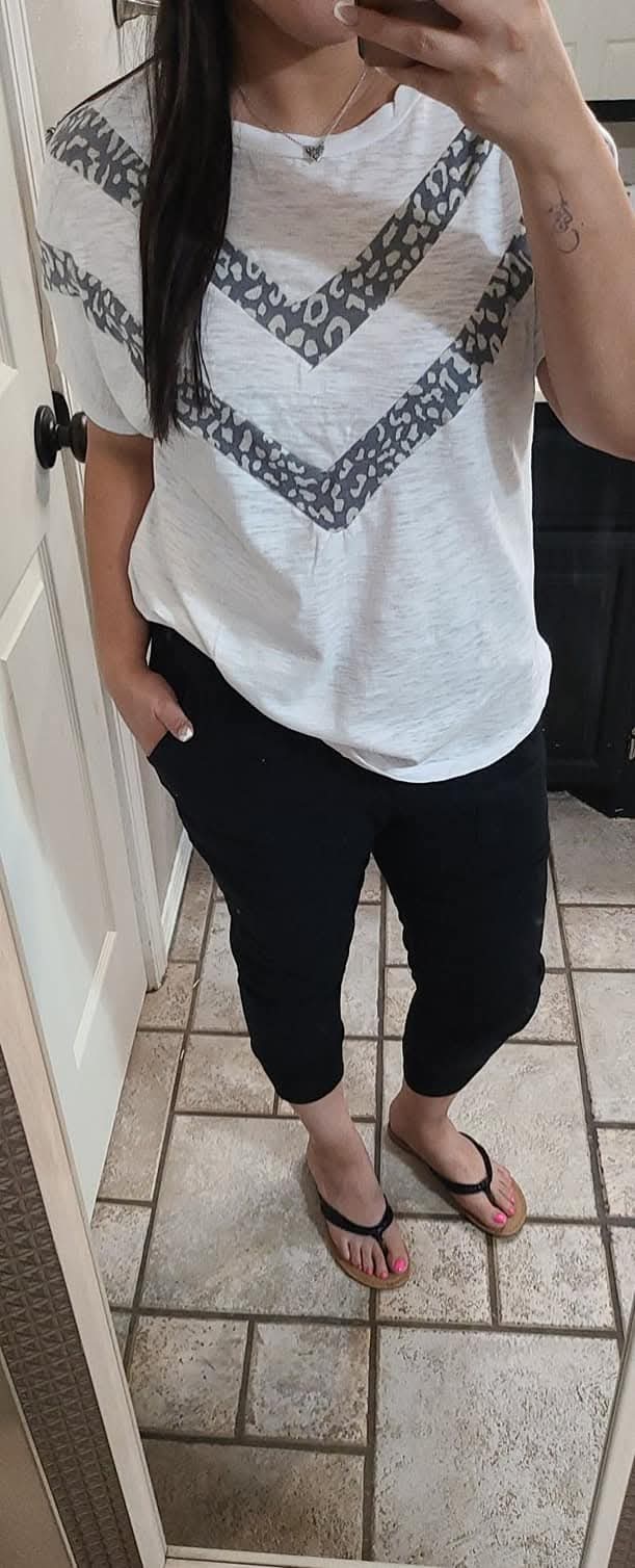 V leopard Short sleeve