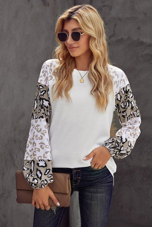 White printed Long sleeve