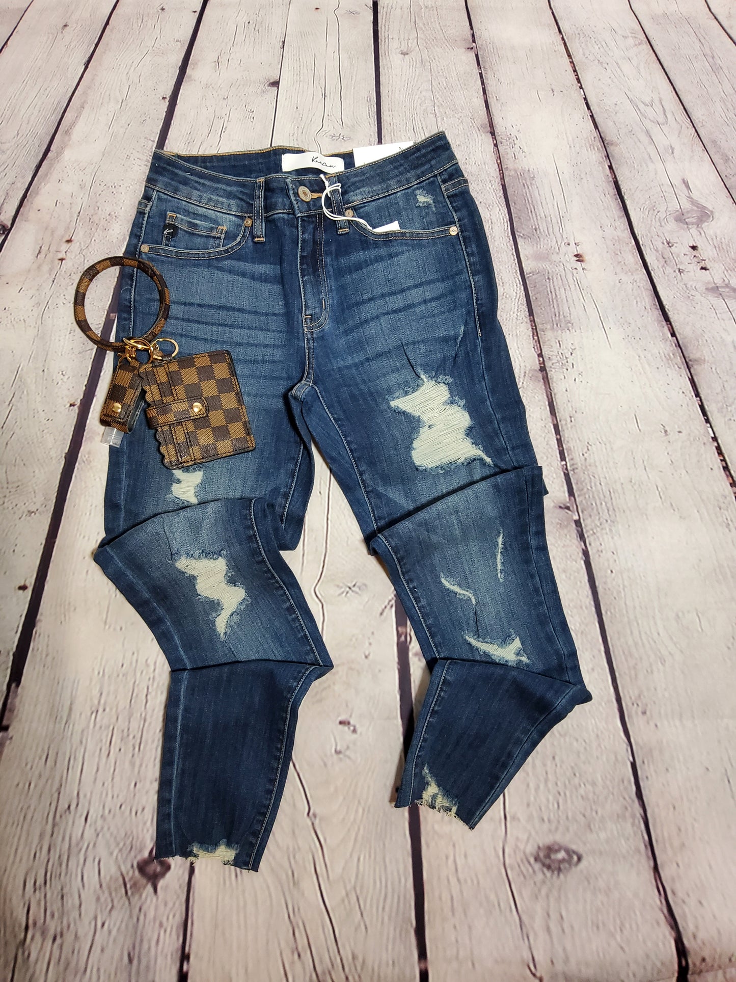 Distressed Kan-can skinny jean