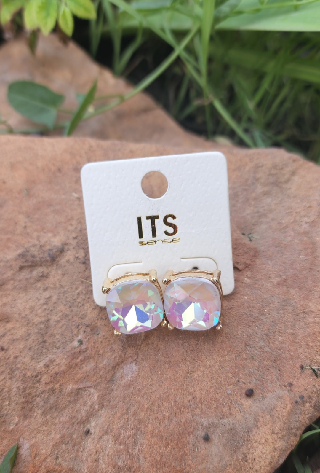 Faceted Glass Studs