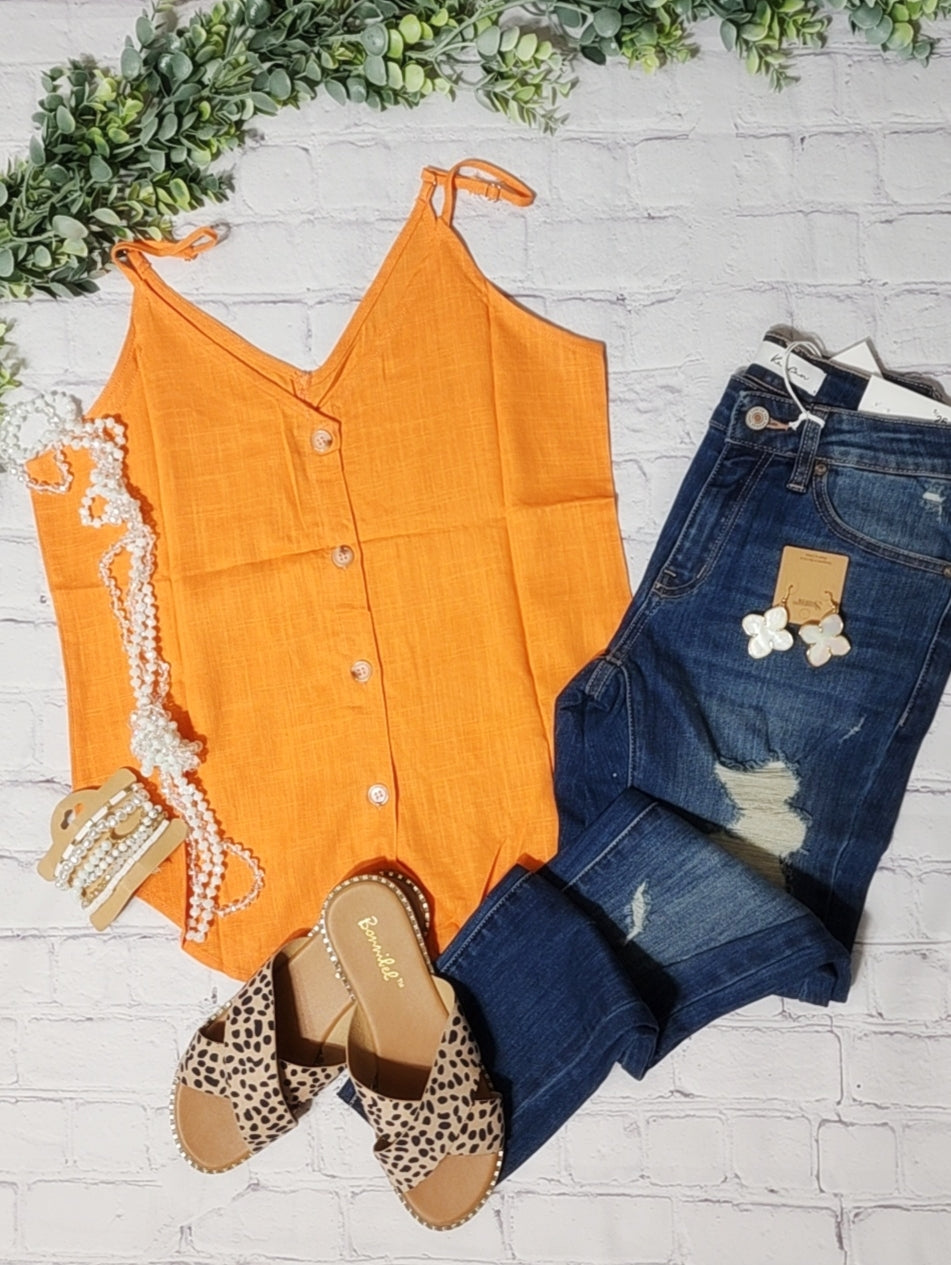Sunset Burnt orange Tank