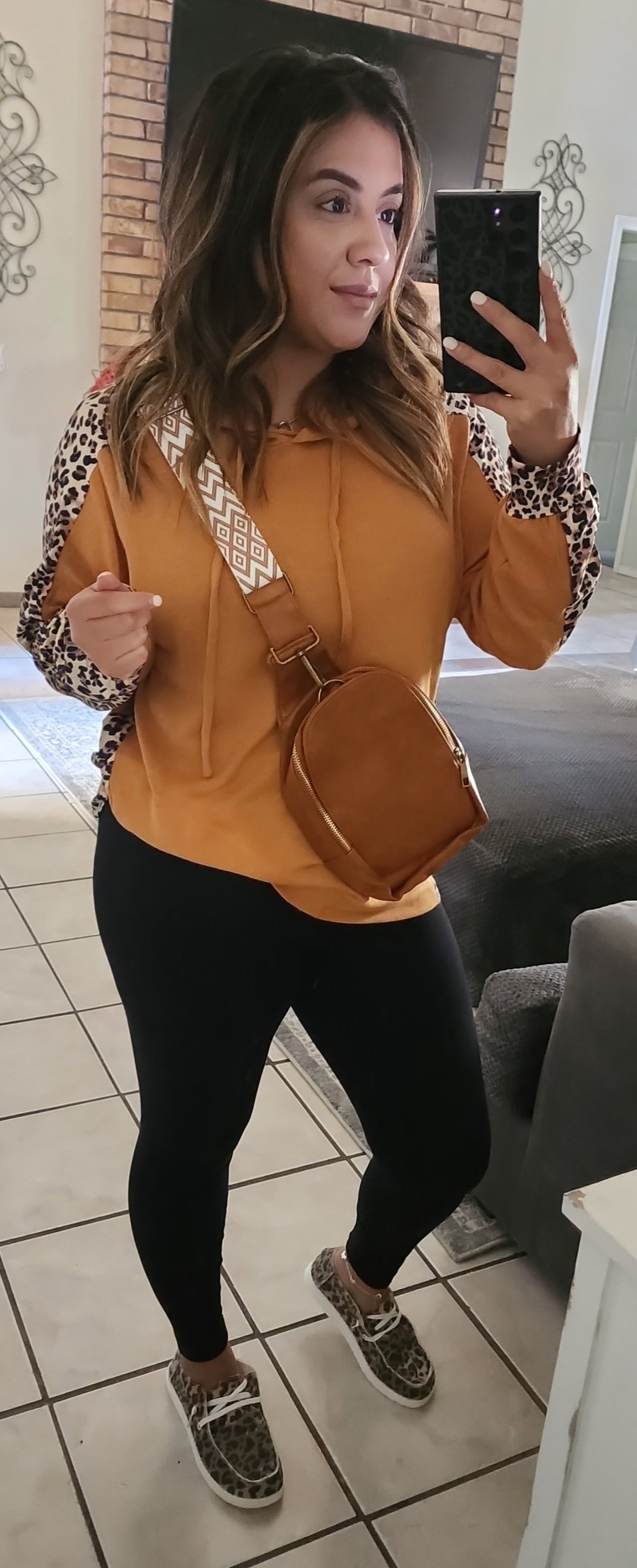 Mustard Leopard Print Long sleeve