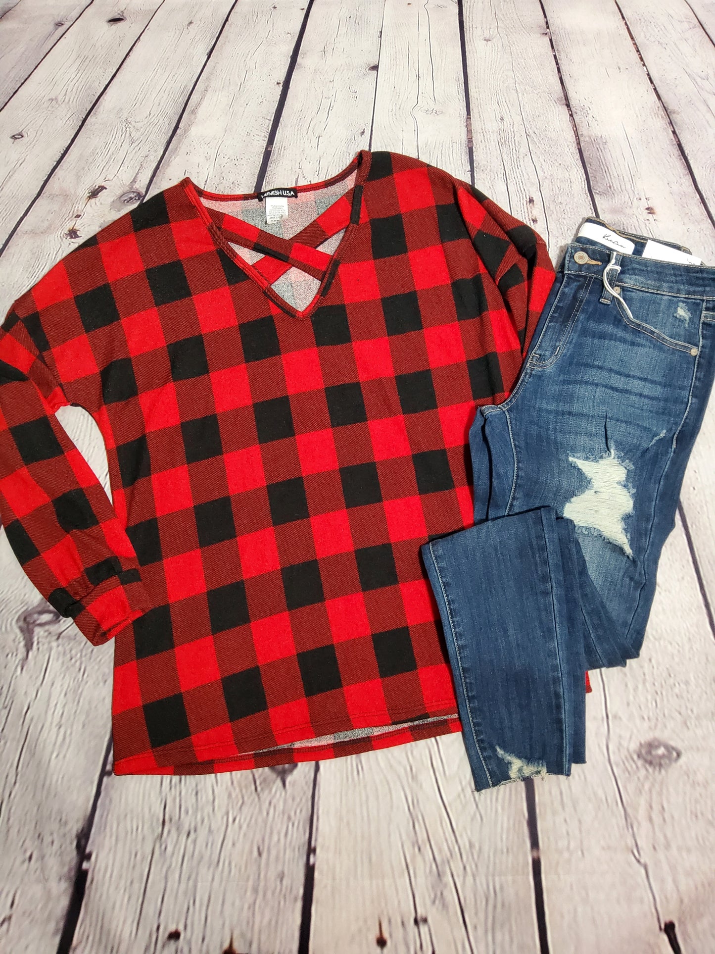 Plaid criss cross