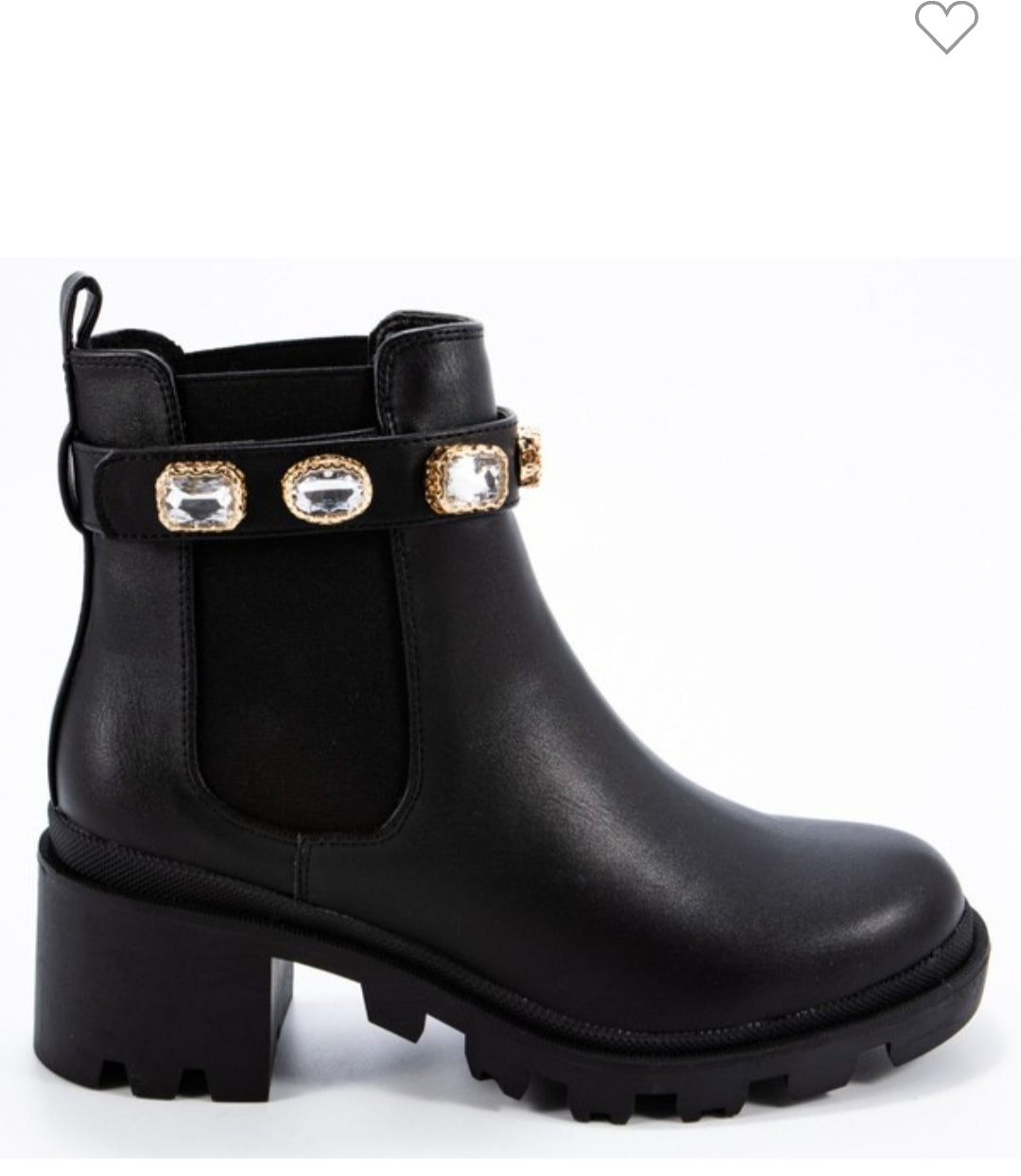 Black studed Bootie