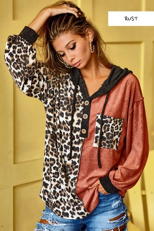 Multi color leopard long sleeve