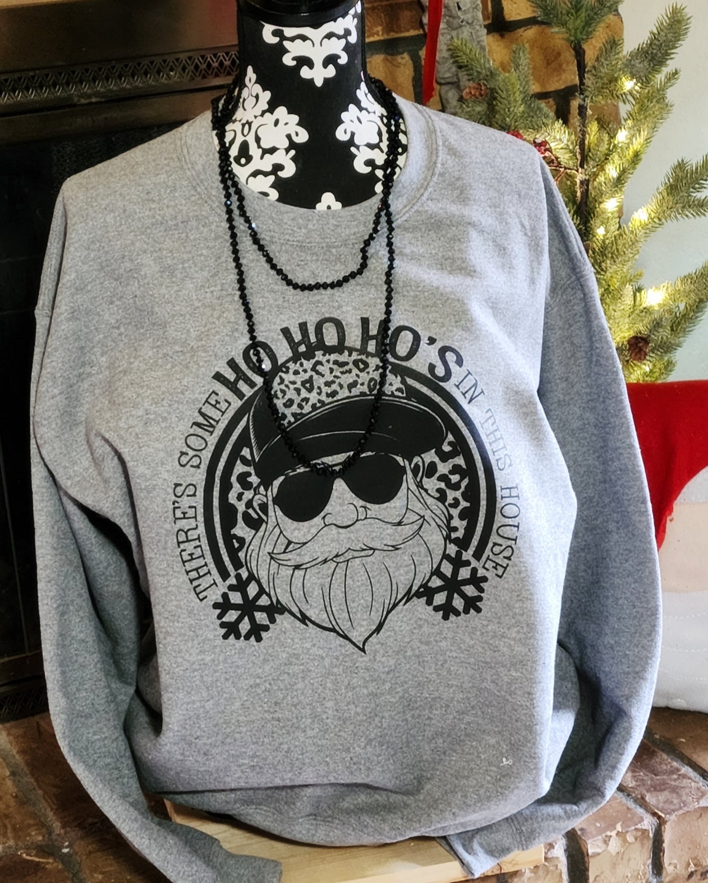Black and Grey Santa Sweatshirt