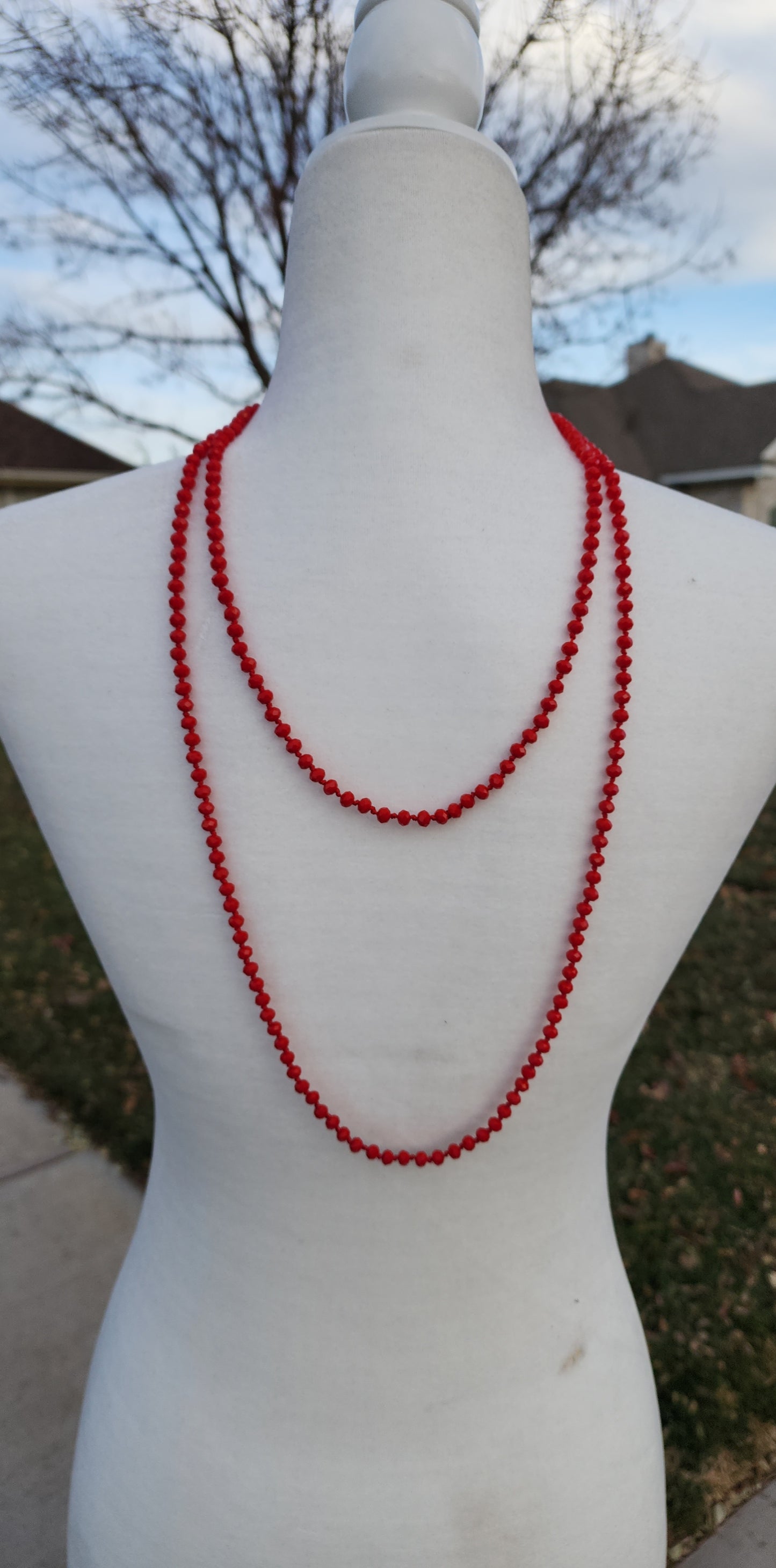 Red Beaded Necklace