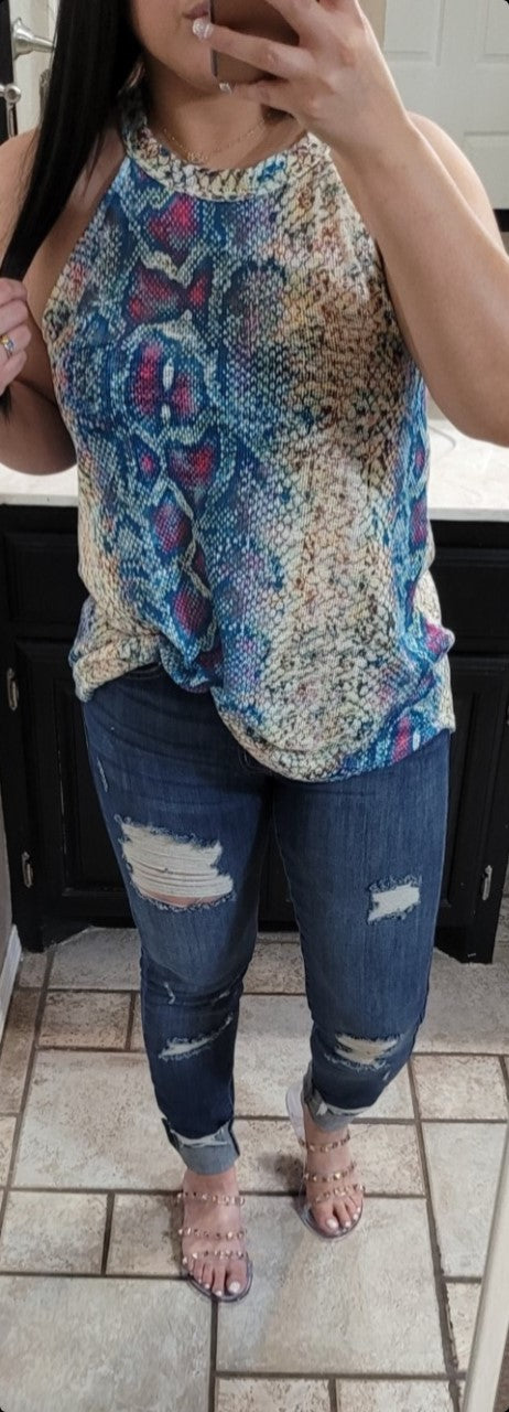 Snake Printed Halter