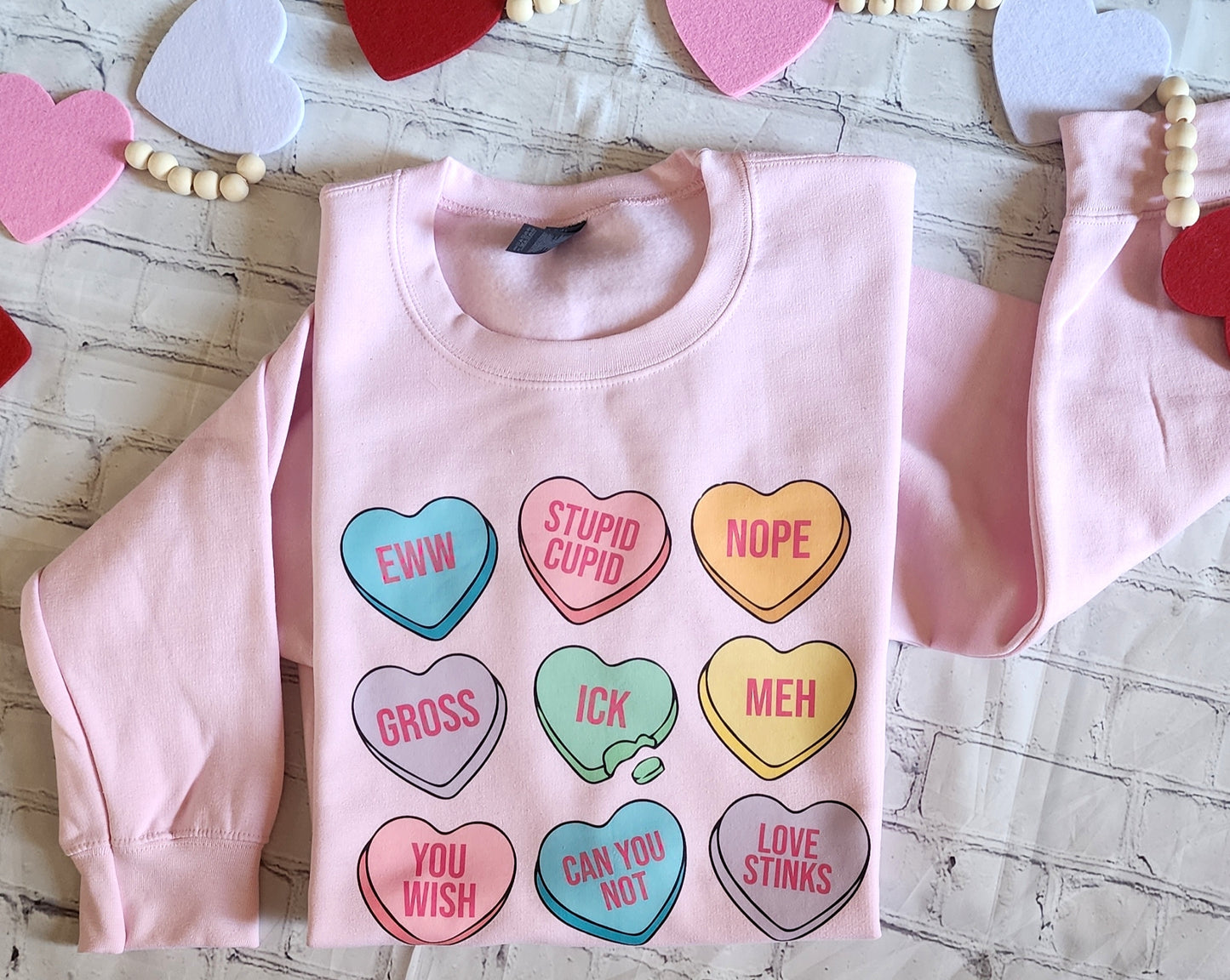 Conversation Heart Crewneck