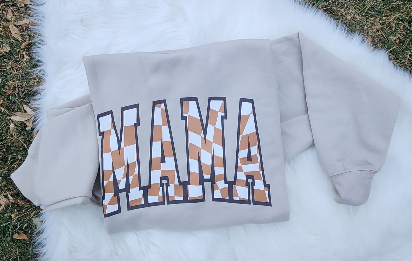 Checkered MAMA sweater
