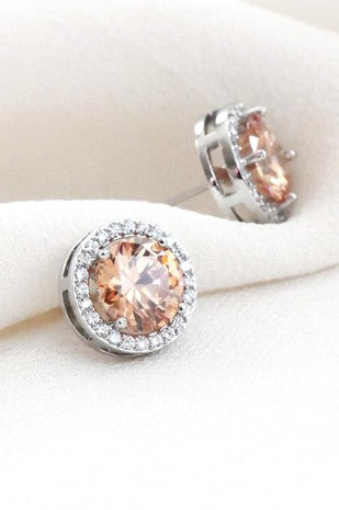 Dainty Rose Gold Square Stud