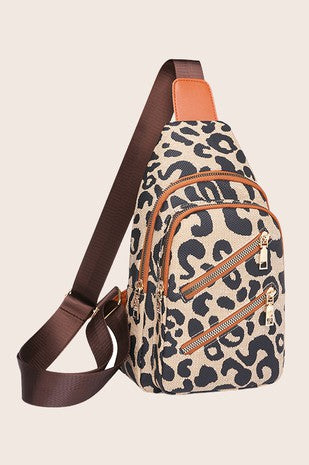 Leopard sling bag