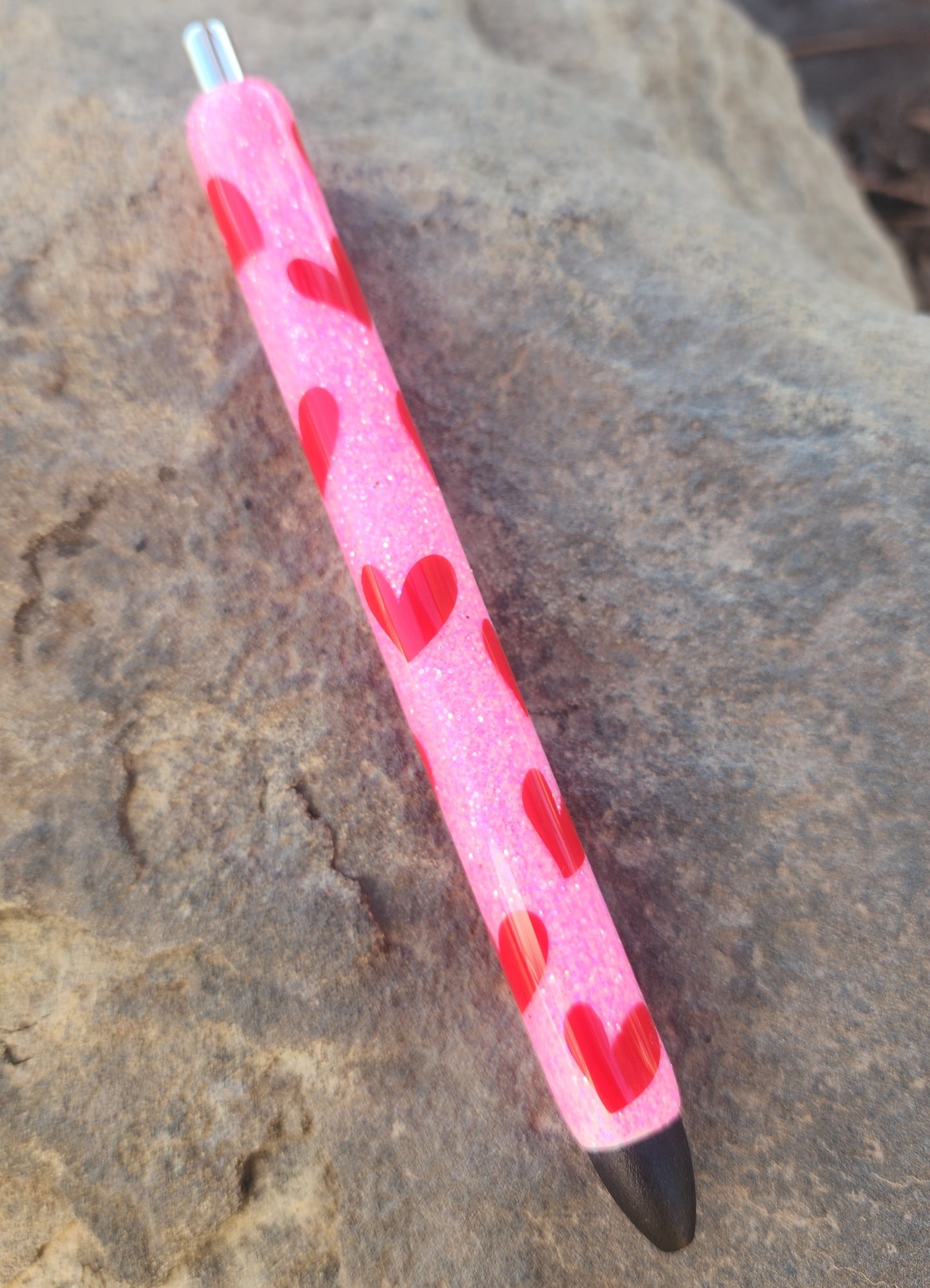 Red Heart Glitter Pen