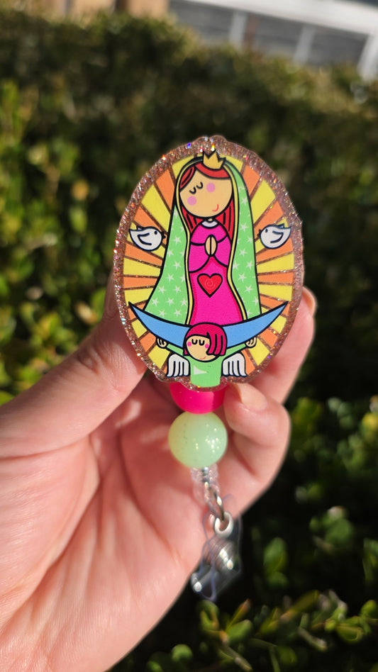 Rose Gold Badge Reel