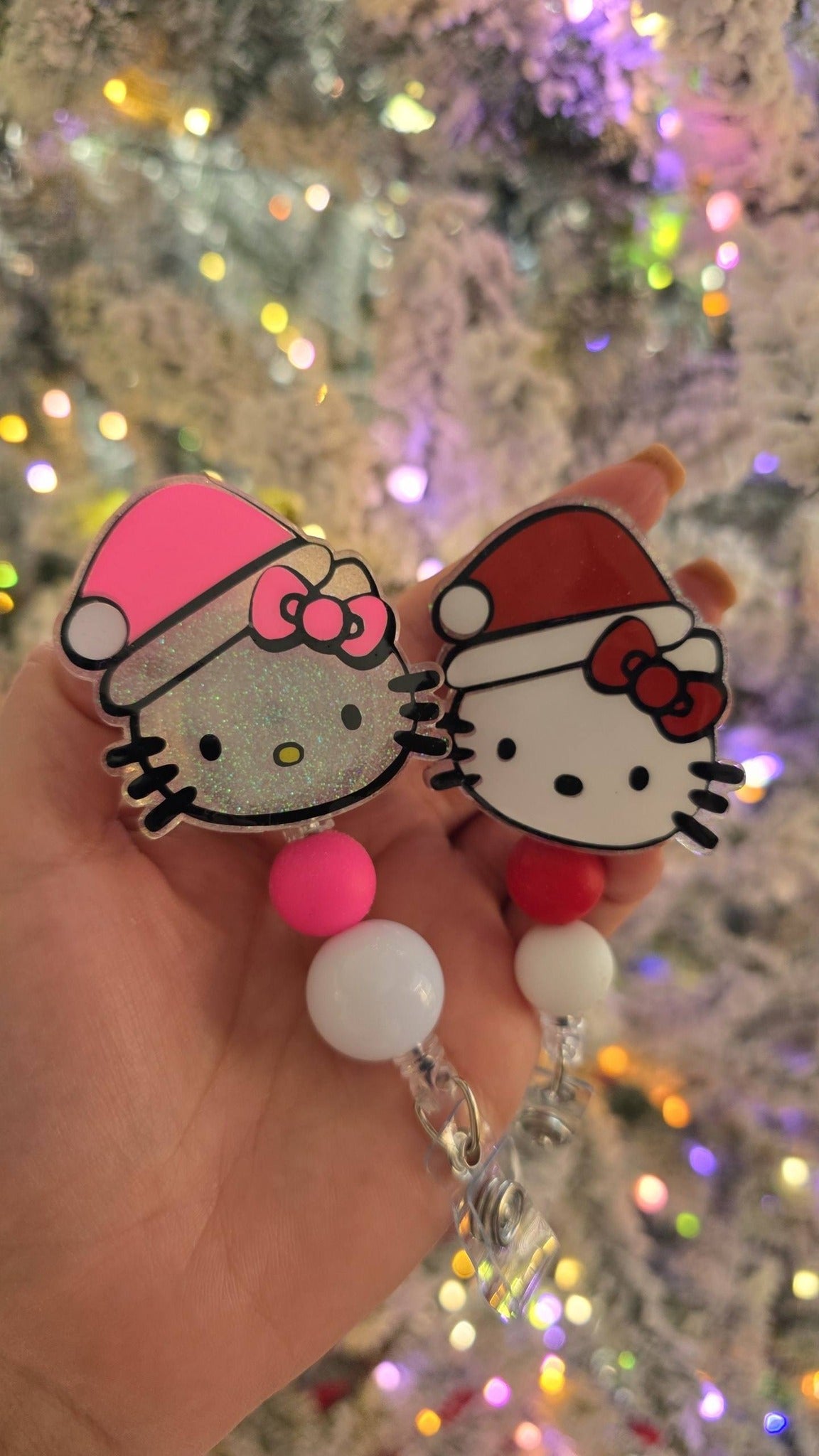 Christmas Kitty Badge Reel