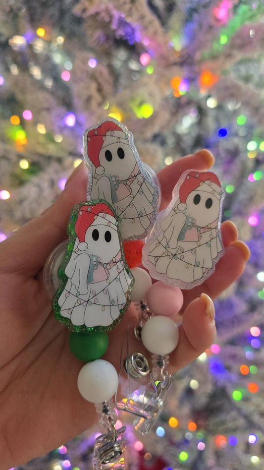 Christmas Ghost Badge Reel