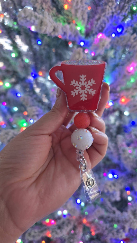 Christmas Mug Badge Reel