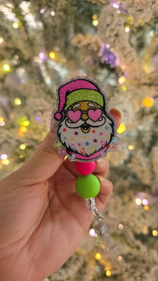 Colorful Santa Badge Reel