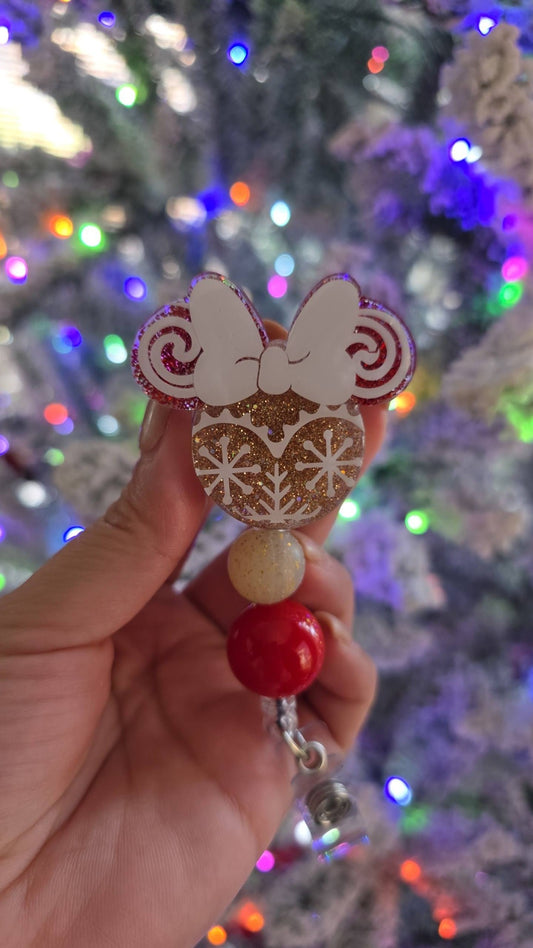 Christmas Mouse Badge Reel