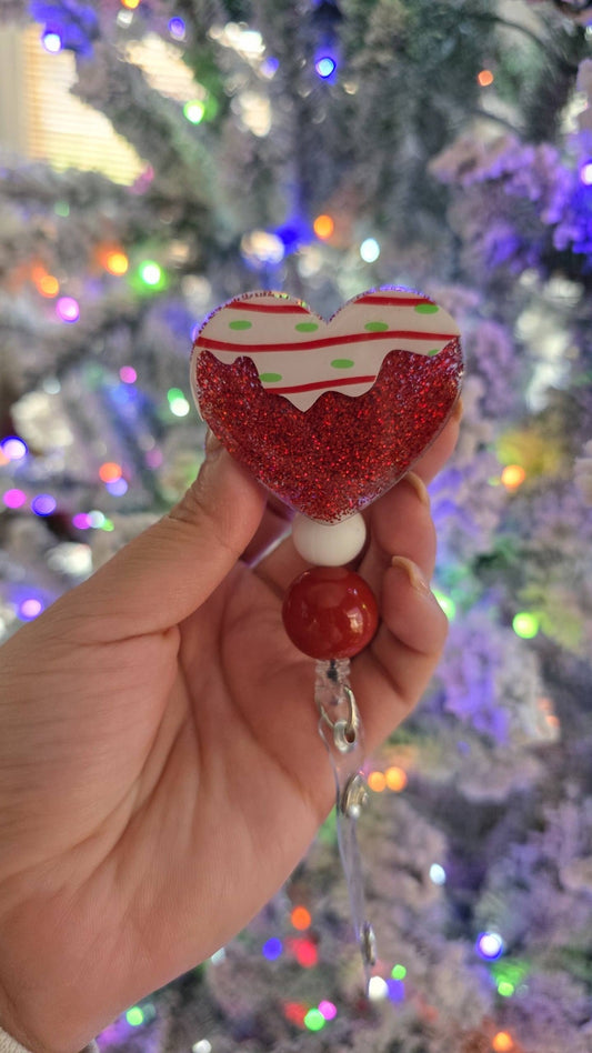 Christmas Heart Badge Reel