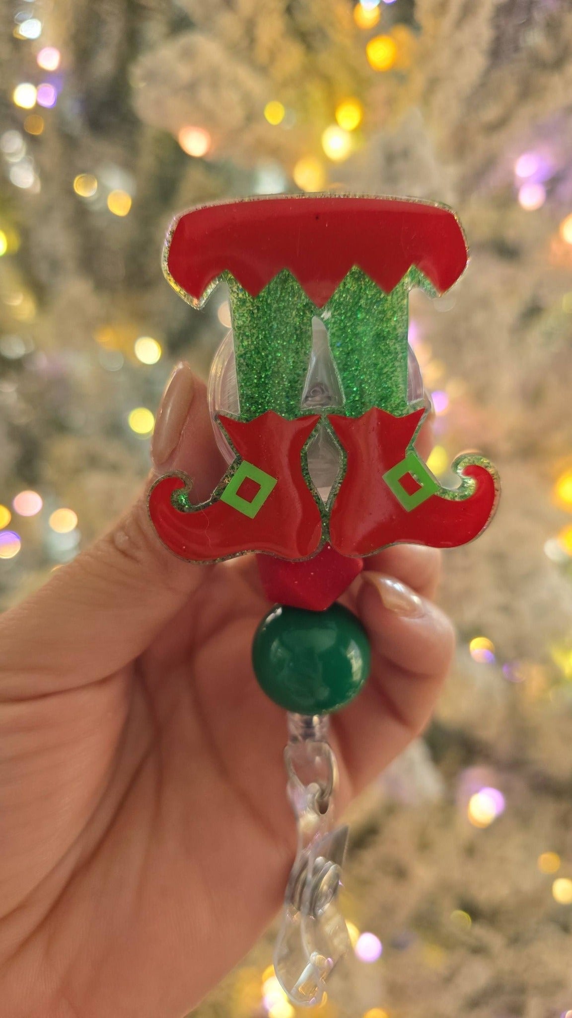 Elf Legs Badge Reel