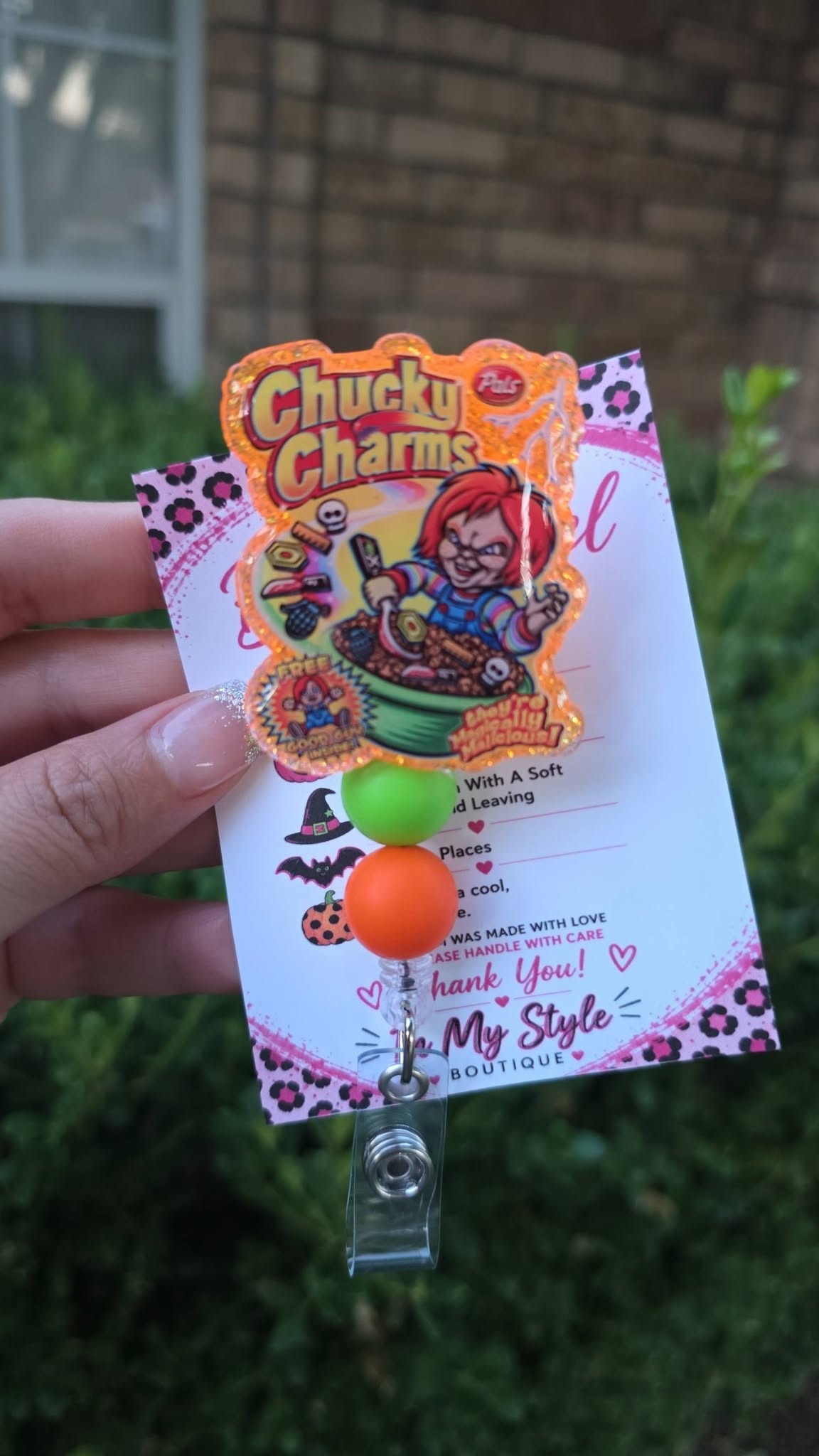 Chucky Charms Badge Reel