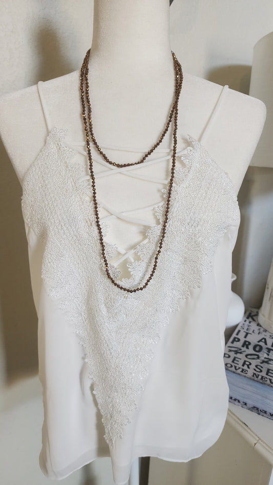 Brown Beaded Necklace