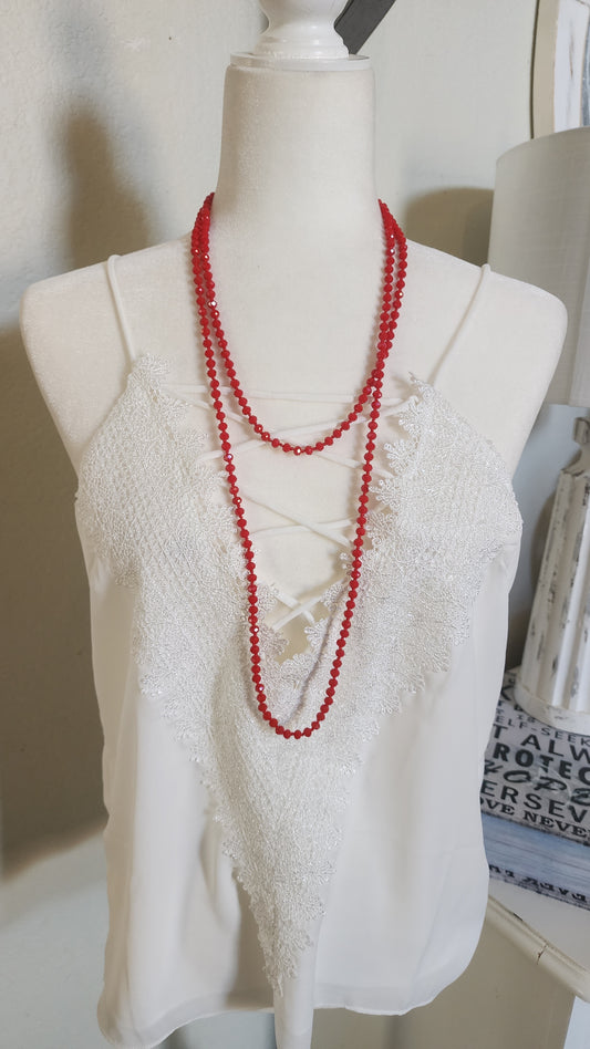 Red Beaded Necklace