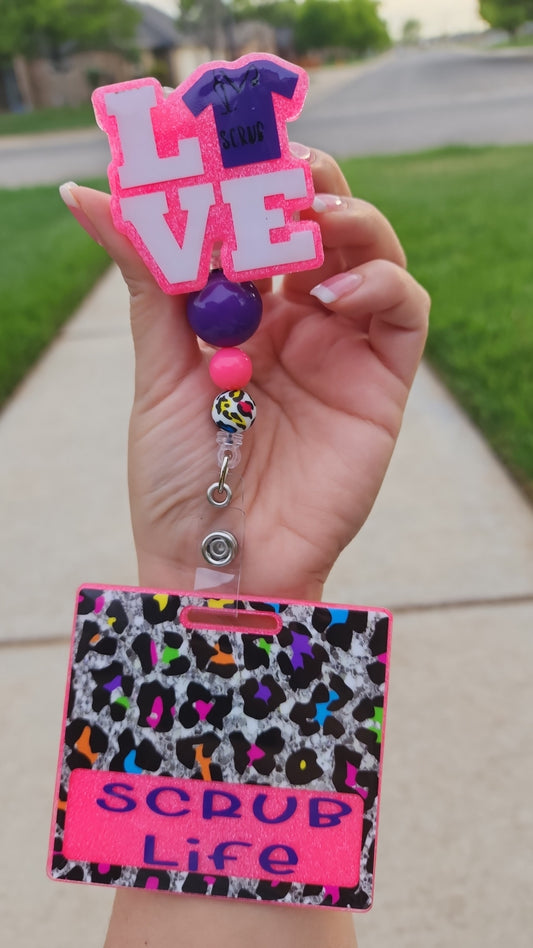 Love scrub Badge Set