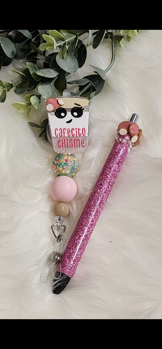 Concha pen and badge set