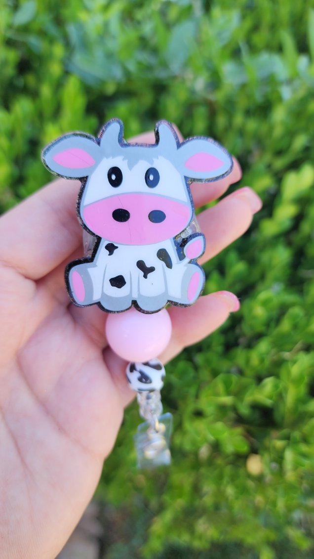 Cute Cow Badge