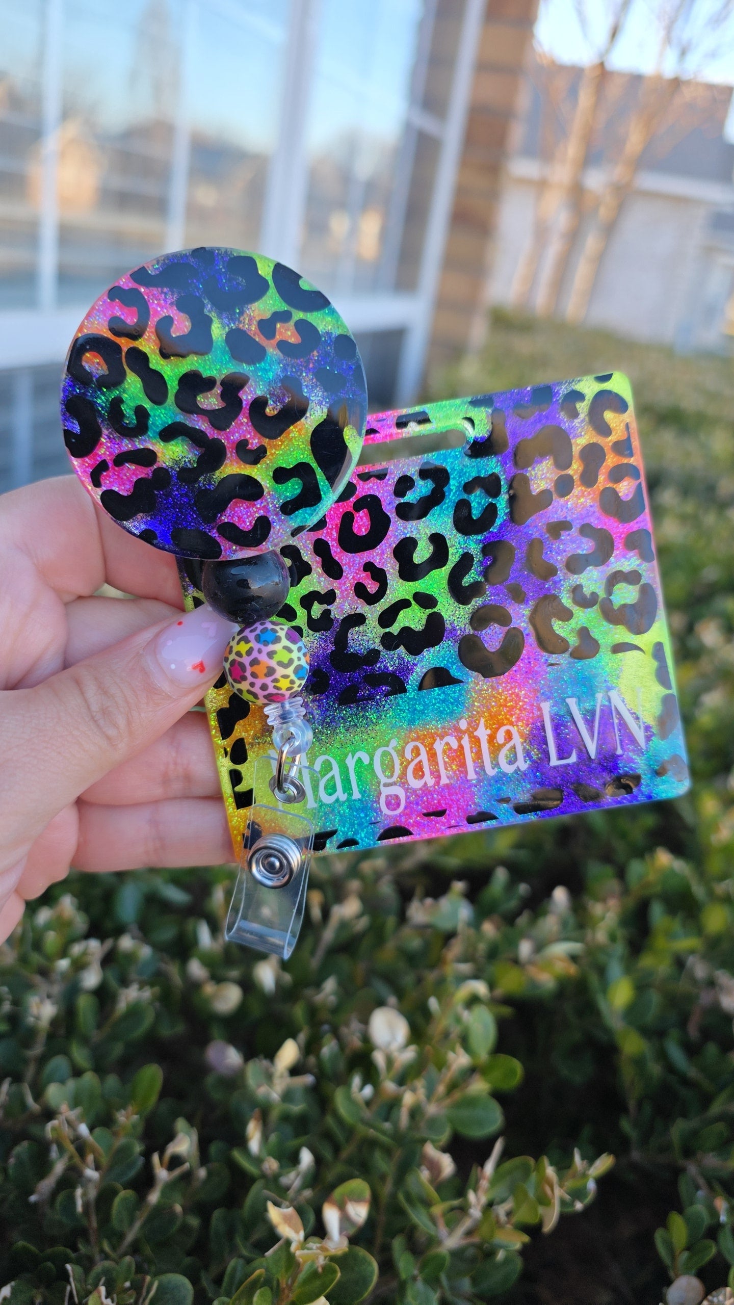 Neon Leopard Badge Reel