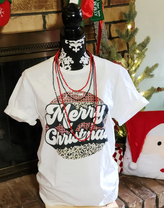 Leopard Christmas Tee