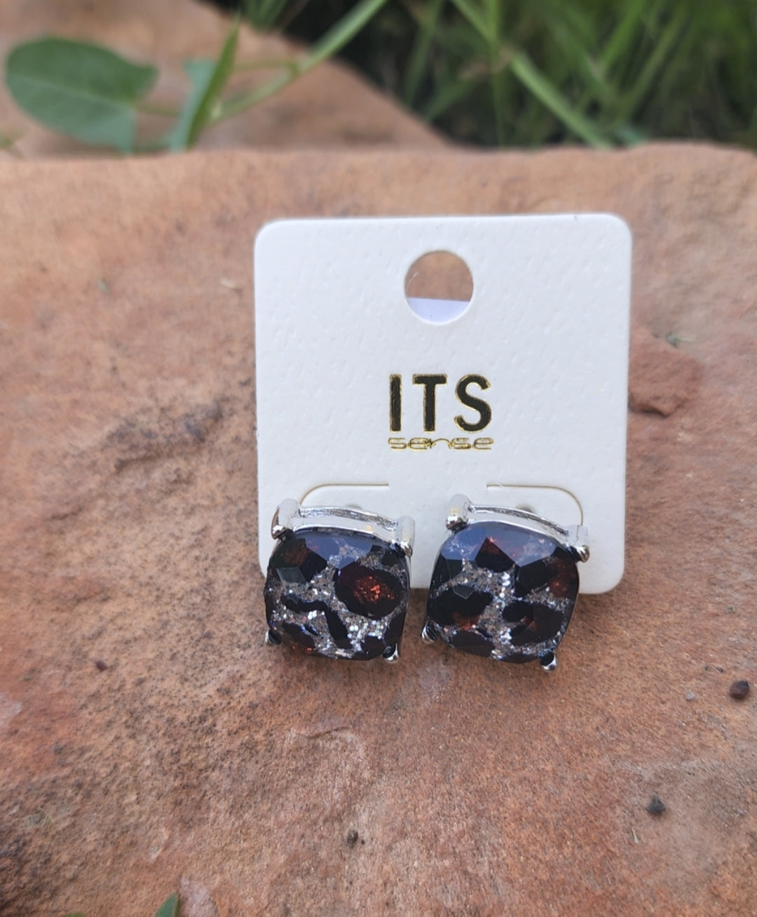Faceted Glass Studs