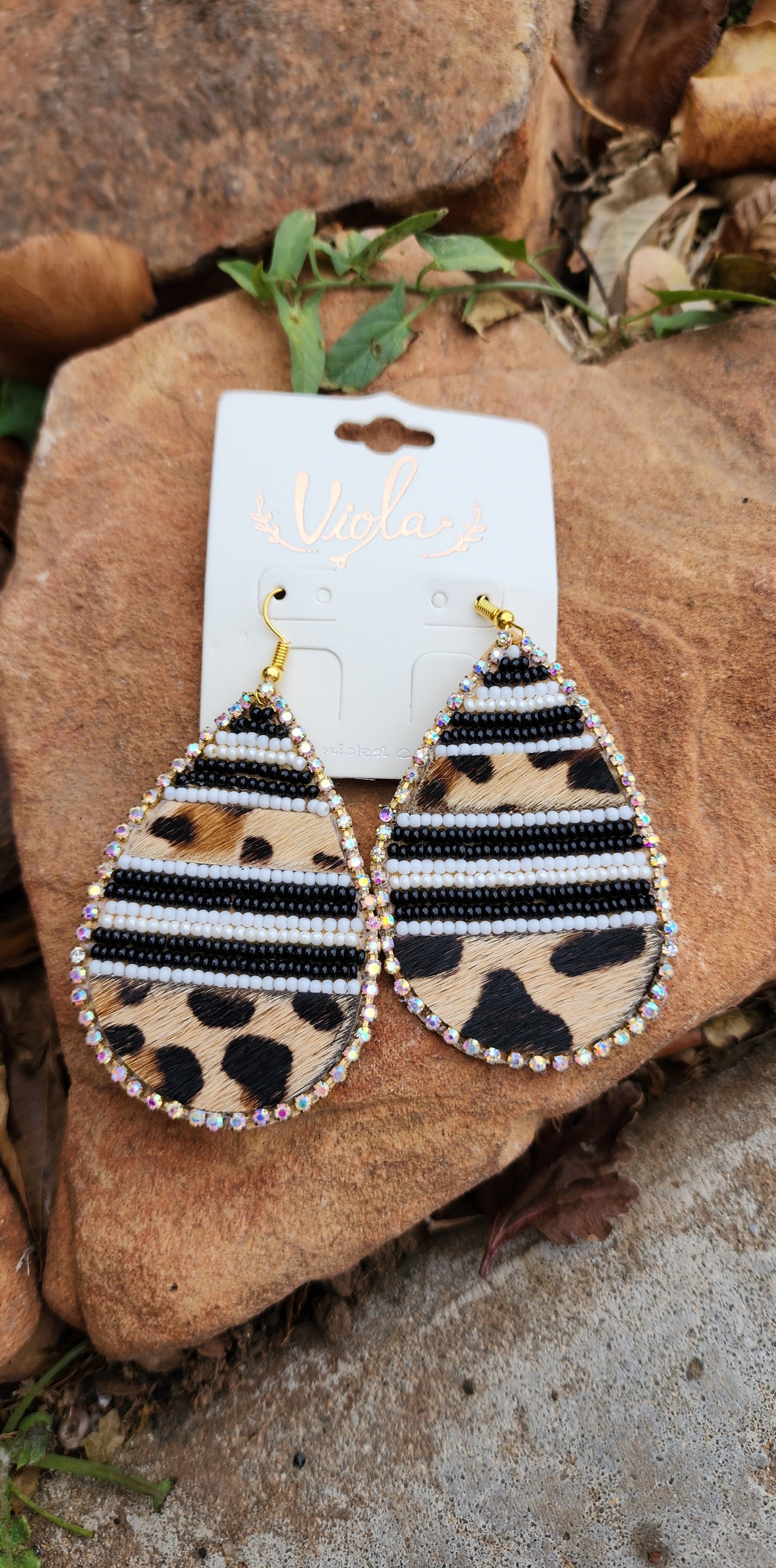 Dangling Leopard Earrings