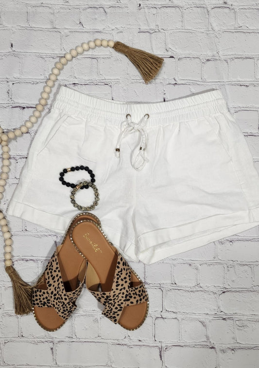 White Free style shorts